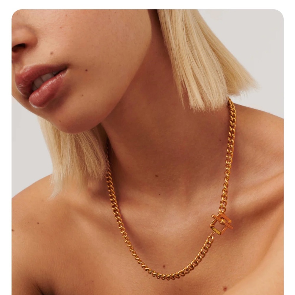 NWOT MISSOMA LUCY WILLIAMS T-BAR CHAIN NECKLACE WITH ORIGINAL PACKAGING BOX